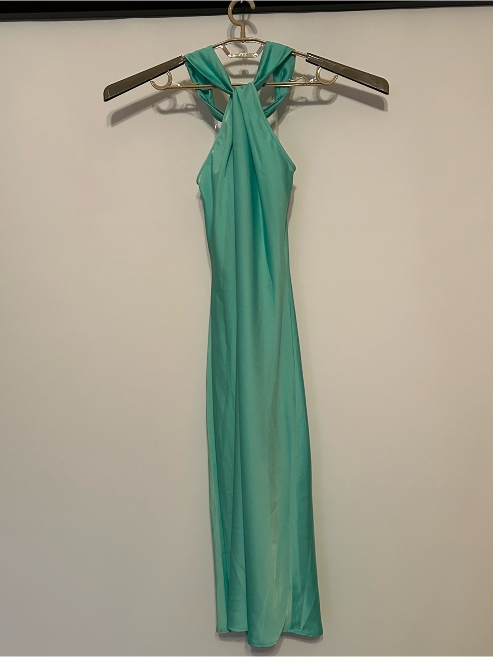 a new day Mint Green Twist Halter Maxi Dress